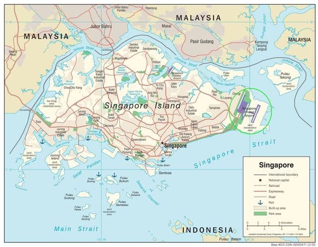 Singapore airports map