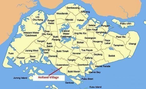 Singapore district map