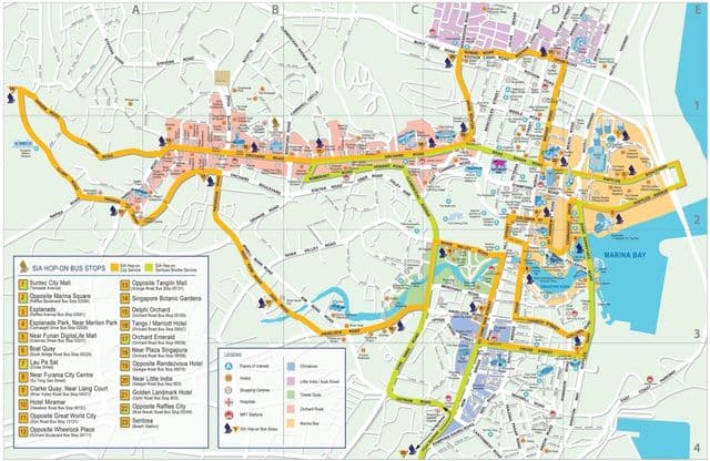 Singapore city center map