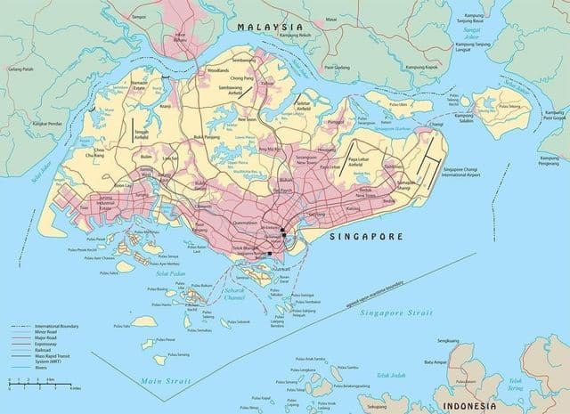 Singapore city map