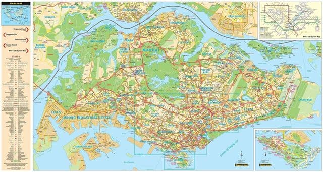 Singapore neighborhoods map