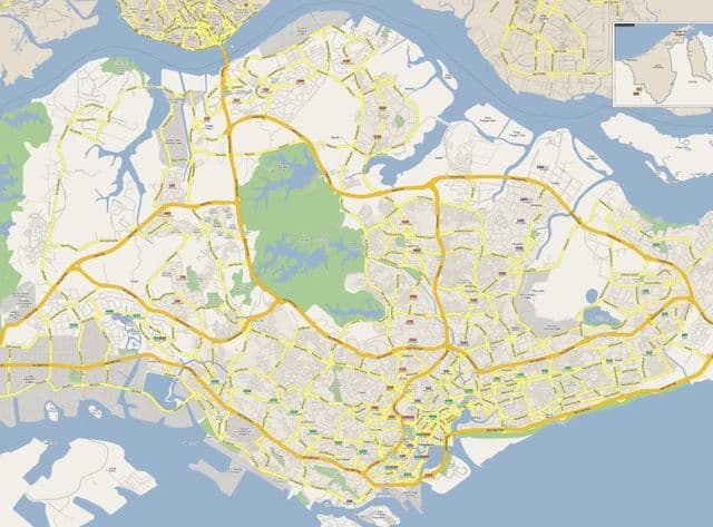Singapore roads map
