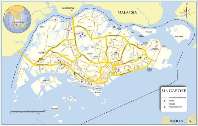 Singapore on Singapore map