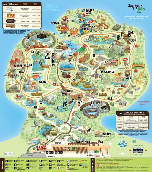 Singapore zoo park map